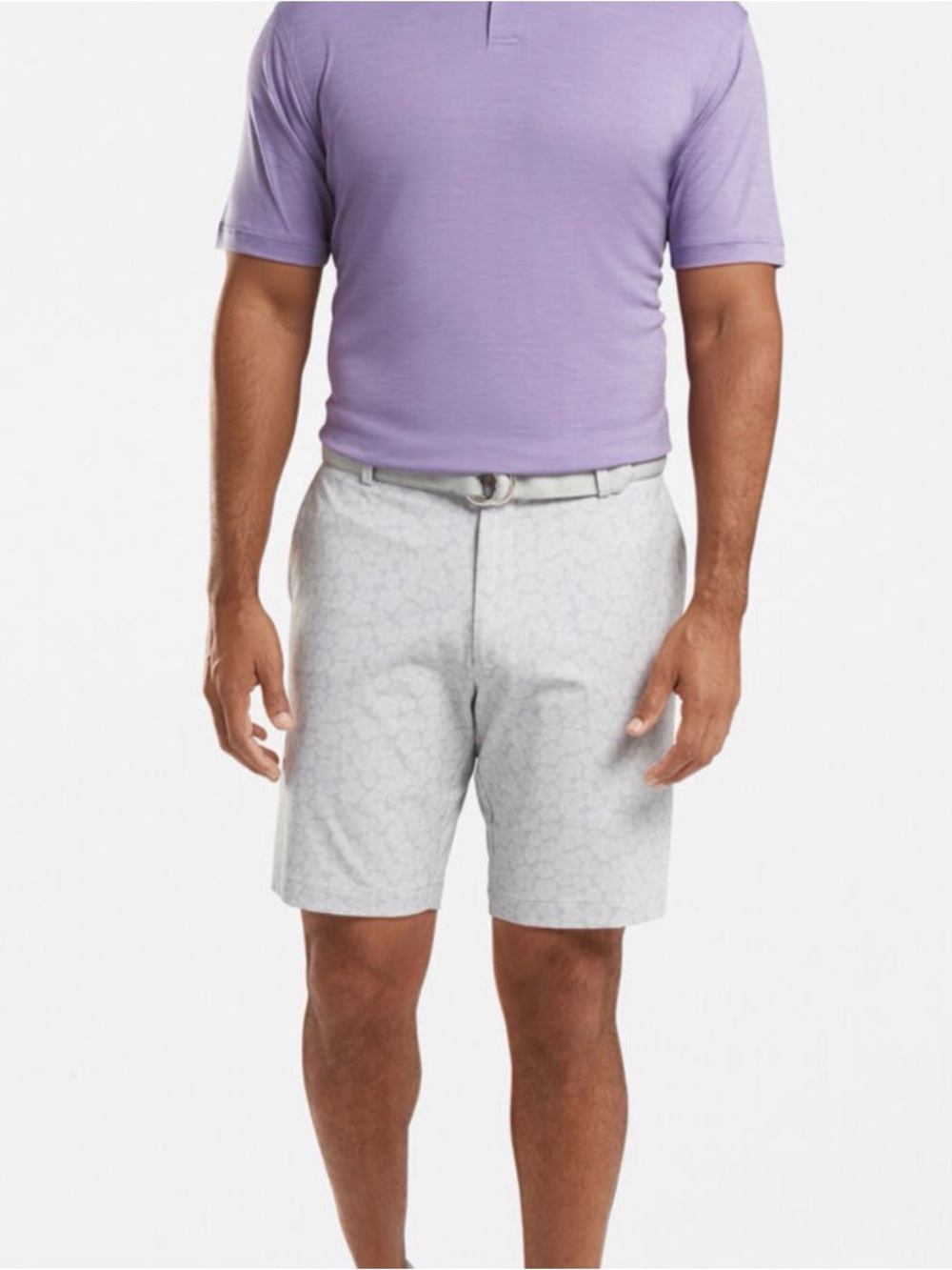 Peter Millar Carrboro Hibiscus Performance Golf Shorts Mens Size 34 Gray